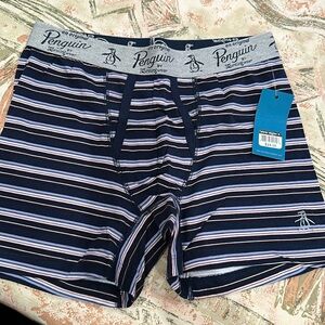 Original Penguin underwear boxer briefs new with tags navy striped medium